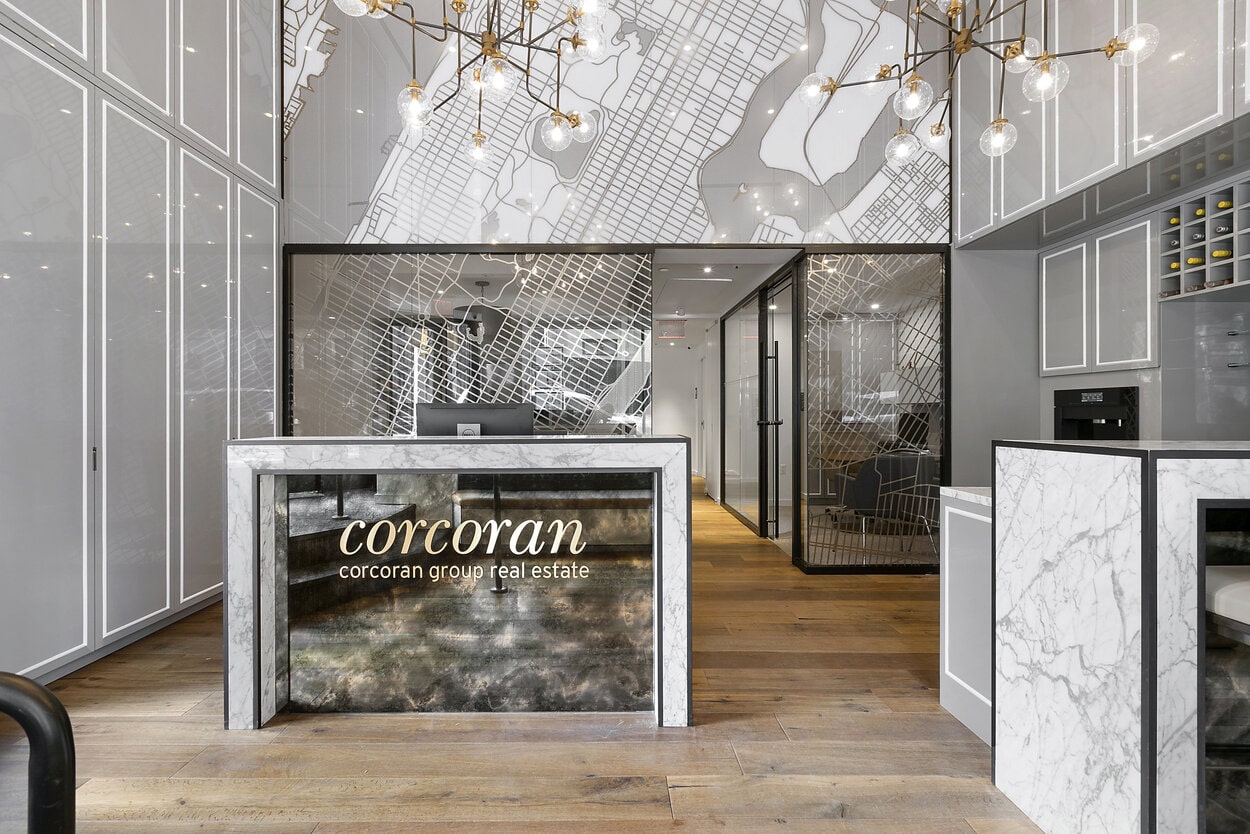 the impact of glass partitions in office interior design - Corcoran project