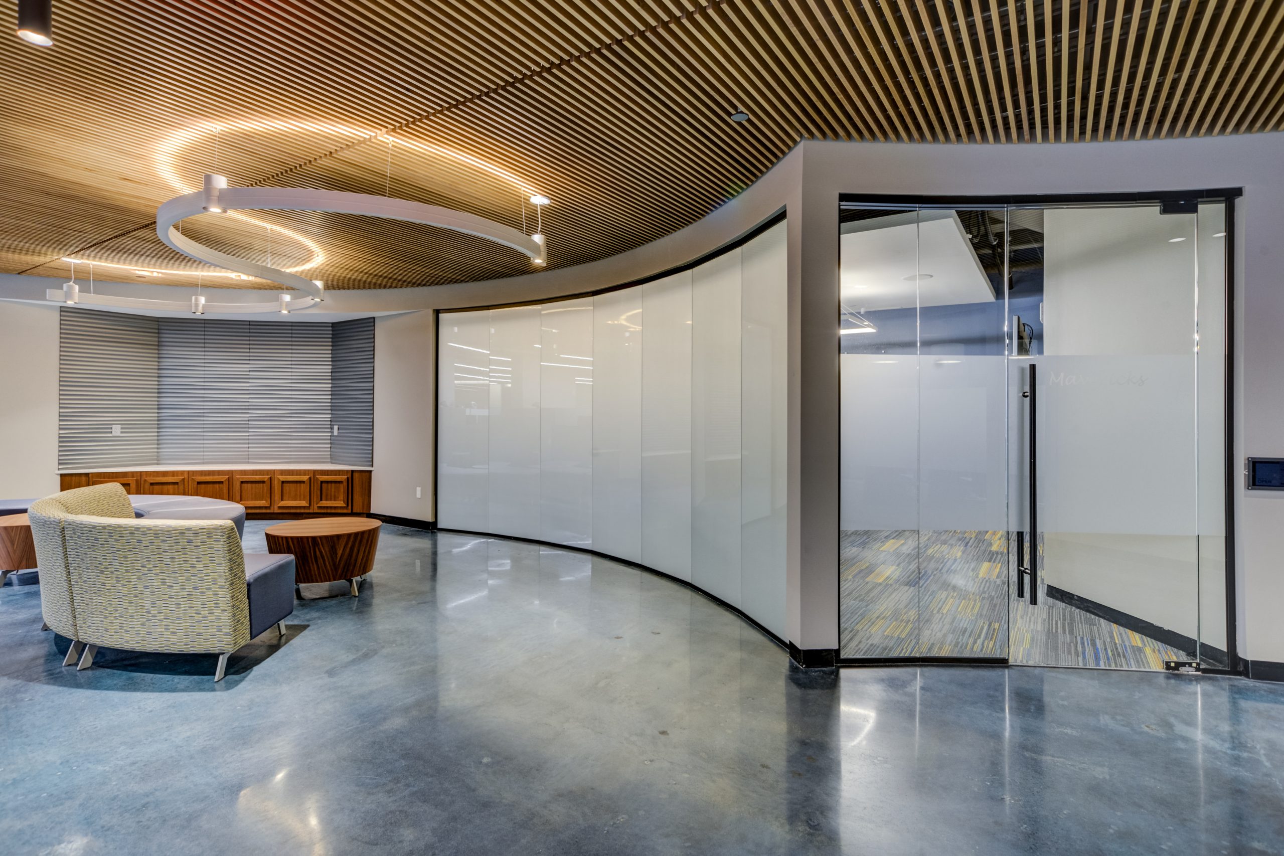 Modern Office Curved Glass walls