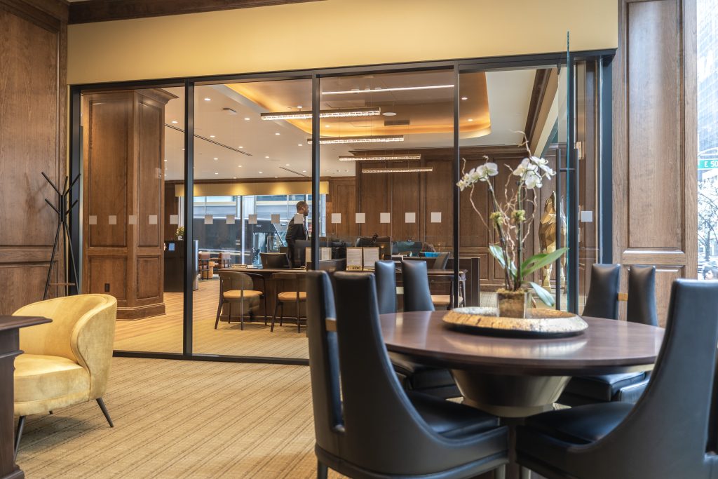 MetroWall's ENDURE Series with a 51 STC rating in private finance office. 