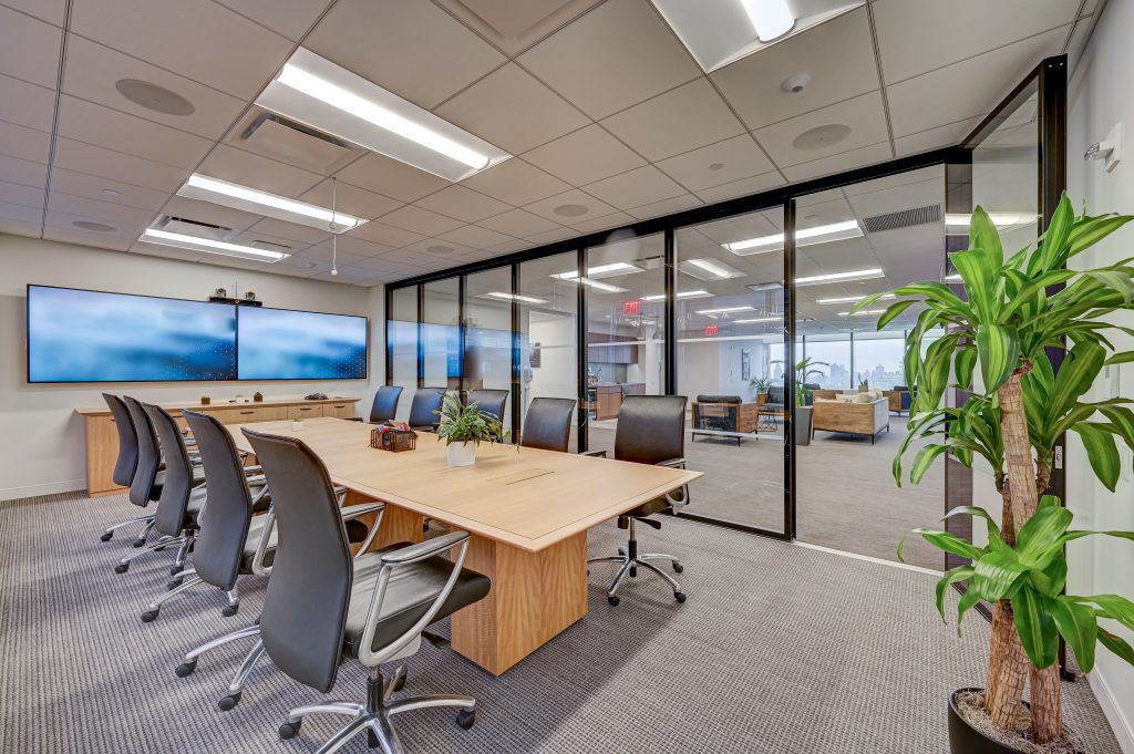 MetroWall's EXTEND Series with a 43 STC rating in conference room. 